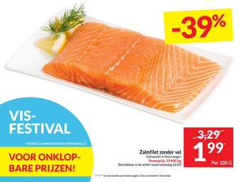 Intermarché Zalmfilet zonder vel aanbieding
