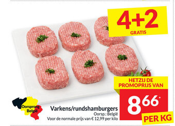 Intermarché Varkens/rundshamburgers aanbieding