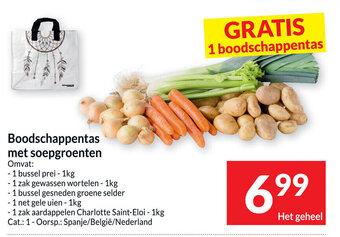 Intermarché Boodschappentas met soepgroenten aanbieding