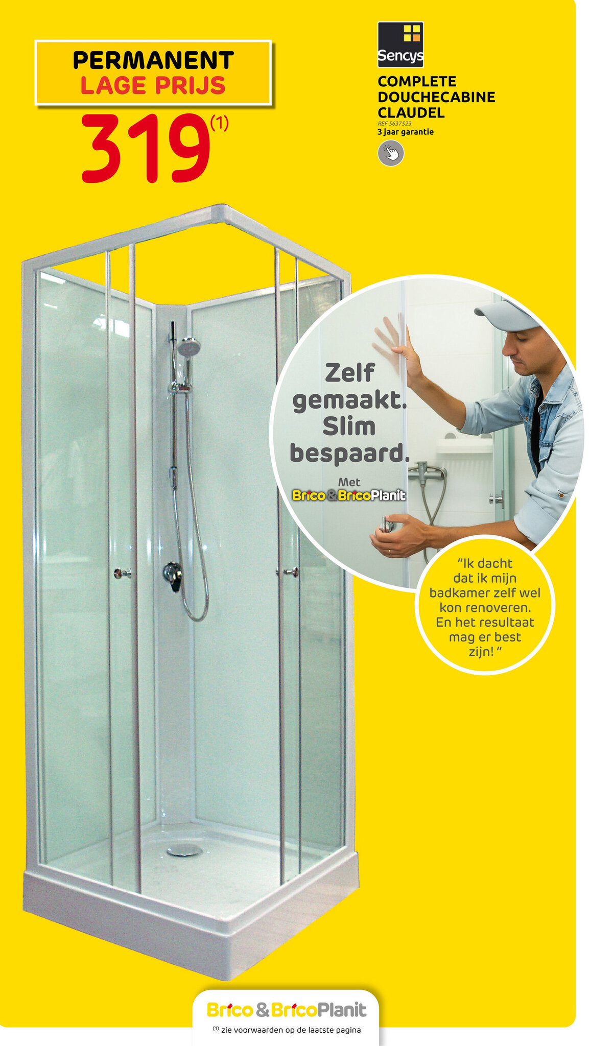 COMPLETE DOUCHECABINE CLAUDEL promotie bij Brico