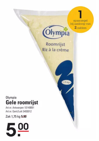 Sligro Olympia Gele roomrijst 1,75 kg aanbieding
