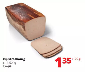 Spar Colruyt kip Strasbourg 100g aanbieding