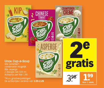 Albert Heijn Unox cup-a-soup aanbieding