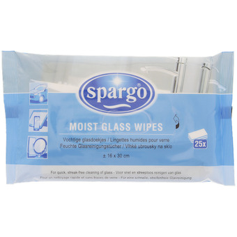 Action Spargo vochtige glasdoekjes aanbieding