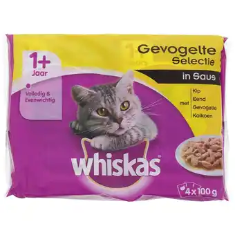 Action Whiskas gevogelte in saus aanbieding