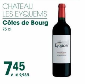Prik en Tik CHATEAU LES EYQUEMS Côtes de Bourg 75 cl aanbieding