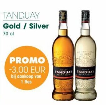 Prik en Tik TANDUAY Gold / Silver 70 cl aanbieding