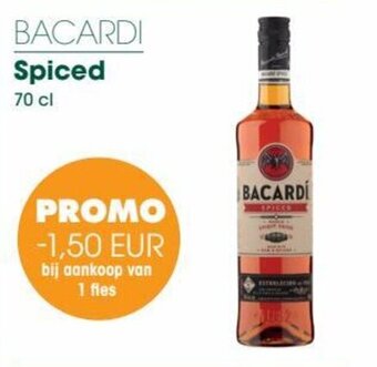 Prik en Tik BACARDI Spiced 70 cl aanbieding