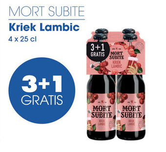 Prik en Tik MORT SUBITE Kriek Lambic 4 x 25 cl aanbieding