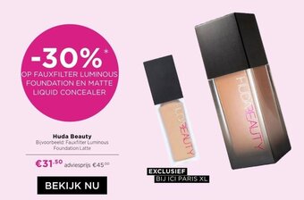 ICI PARIS XL Huda Beauty aanbieding
