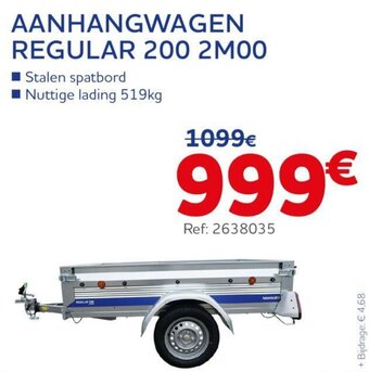 Auto5 AANHANGWAGEN REGULAR 200 2M00 aanbieding