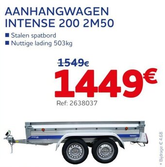 Auto5 AANHANGWAGEN INTENSE 200 2M50 aanbieding