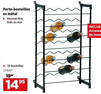 Porte-bouteilles en métal