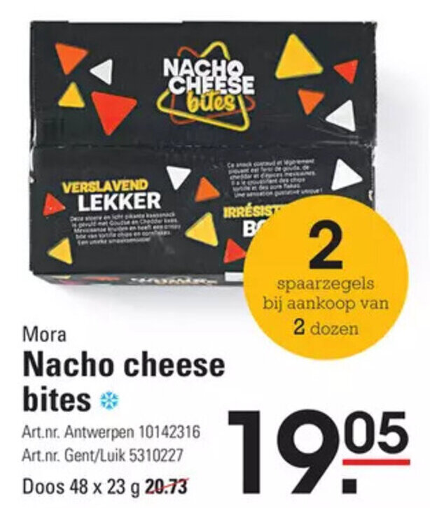 Sligro Mora Nacho cheese bites aanbieding