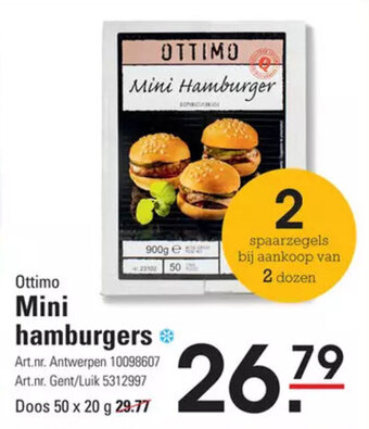 Sligro OTTIMO Mini hamburgers aanbieding