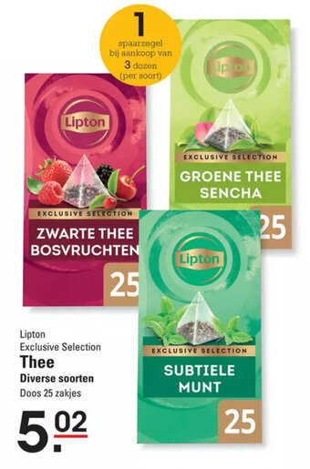 Sligro Lipton Exclusive Selection Thee aanbieding