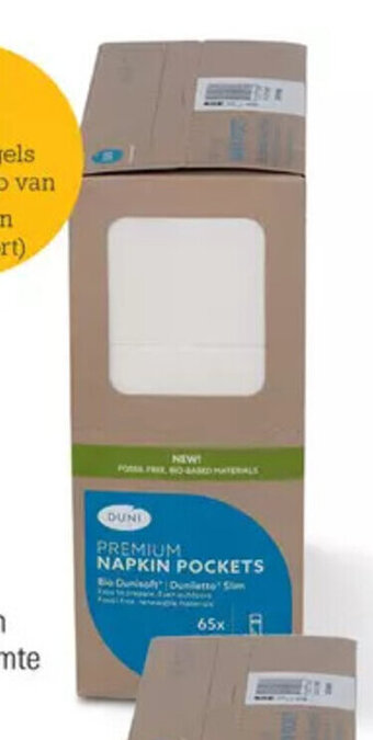 Sligro Dunisoft Duniletto servetten Wit aanbieding