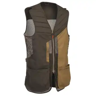 Decathlon Vest voor kleiduifschieten 500 bruin aanbieding