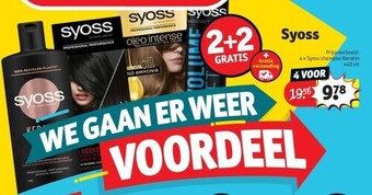 Kruidvat 4 x syoss shampoo keratin 440 ml aanbieding