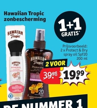 Kruidvat Hawaiian tropic zonbescherming aanbieding