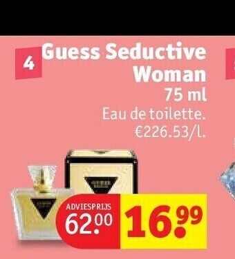 Kruidvat Guess seductive woman 75 ml aanbieding