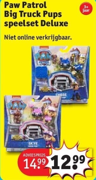 Kruidvat Paw patrol big truck pups speelset deluxe aanbieding