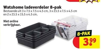 Kruidvat Watshome ladeverdeler 8-pak aanbieding