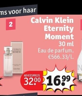 Kruidvat Calvin klein eternity moment 30 ml aanbieding