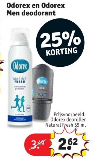 Kruidvat Odorex en odorex men deodorant aanbieding