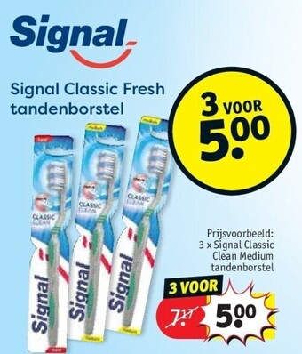 Kruidvat Signal classic clean medium tandenborstel aanbieding