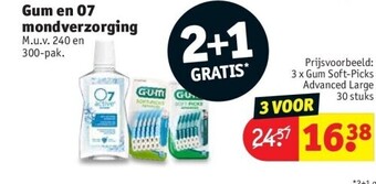 Kruidvat Gum en o7 mondverzorging aanbieding