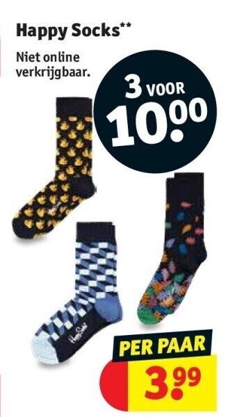 Kruidvat Happy socks aanbieding