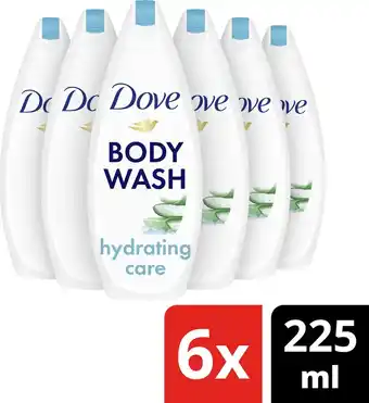 Dove hydrating care nourishing douchecrème - 6 x 225 ml - voordeelverpakking