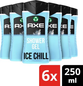 Bol.com Axe ice chill 3-in-1 douchegel - 6 x 250 ml - voordeelverpakking aanbieding