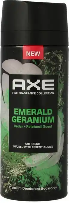 Axe fine fragrance collection emerald geranium - premium deodorant bodyspray - 150 ml