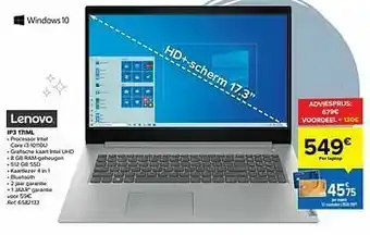 Carrefour Lenovo ip3 17iml aanbieding