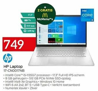 Selexion Hp laptop 17-cn0017nb aanbieding