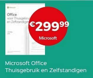 Microsoft office thuisgebruik en zelfstandigen