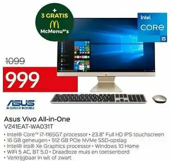Selexion Asus vivo all-in-one v241eat-wa031t aanbieding