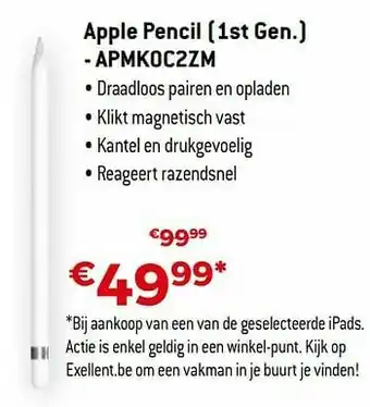 Exellent Apple pencil apmk0c2zm aanbieding