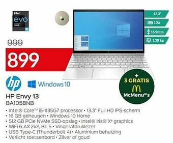 Selexion Hp envy 13 ba1058nb aanbieding