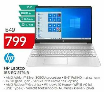 Selexion Hp laptop 15s-eq1272nb aanbieding