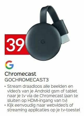 Selexion Google chromecast gochromecast3 aanbieding