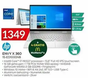 Selexion Hp envy x 360 15-ed1000nb aanbieding