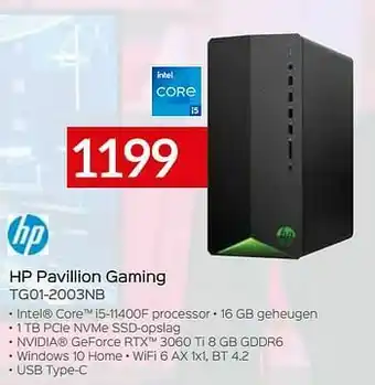 Selexion Hp pavillion gaming tg01-2003nb aanbieding