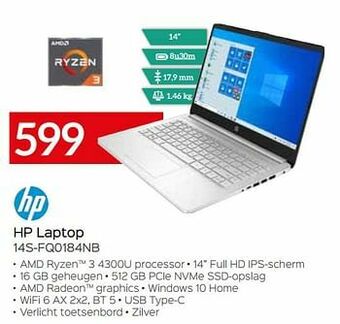 Selexion Hp laptop 14s-fq0184nb aanbieding