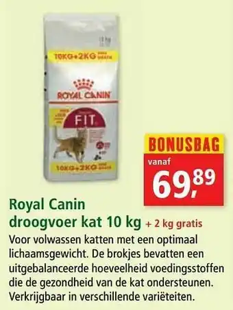 Maxi Zoo Royal canin droogvoer aanbieding