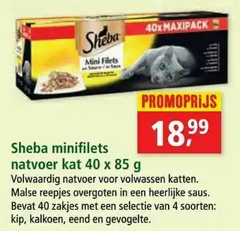 Maxi Zoo Sheba minifilets natvoer aanbieding