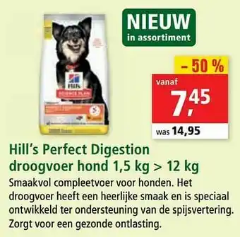 Maxi Zoo Hill’s perfect digestion droogvoer aanbieding