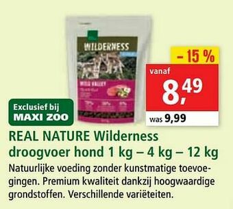 Maxi Zoo Real nature wilderness droogvoer aanbieding